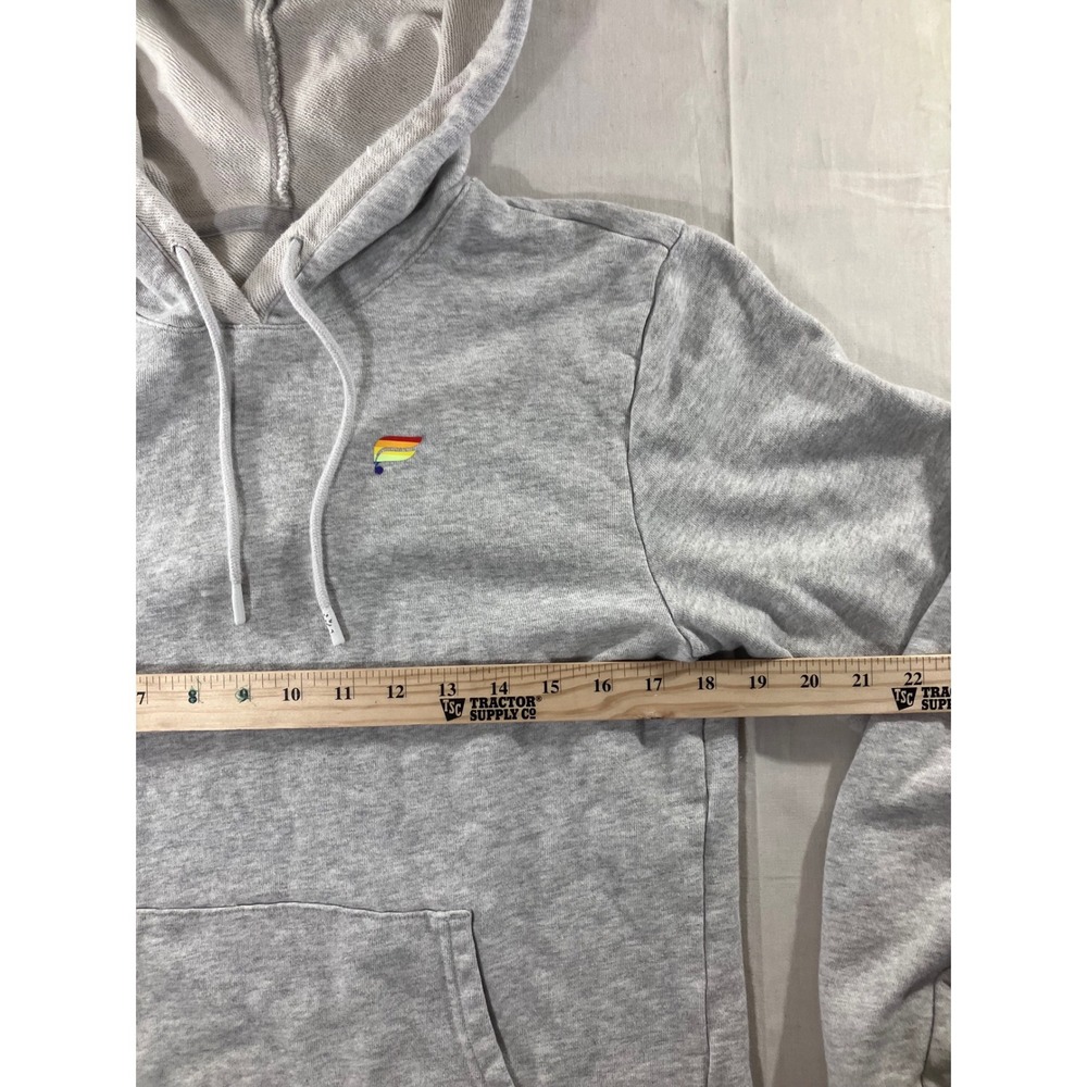 Parade Womens Gray Hoodie Sweatshirt Rainbow Logo Pocket‎ Pullover Size M - Picture 3 of 9